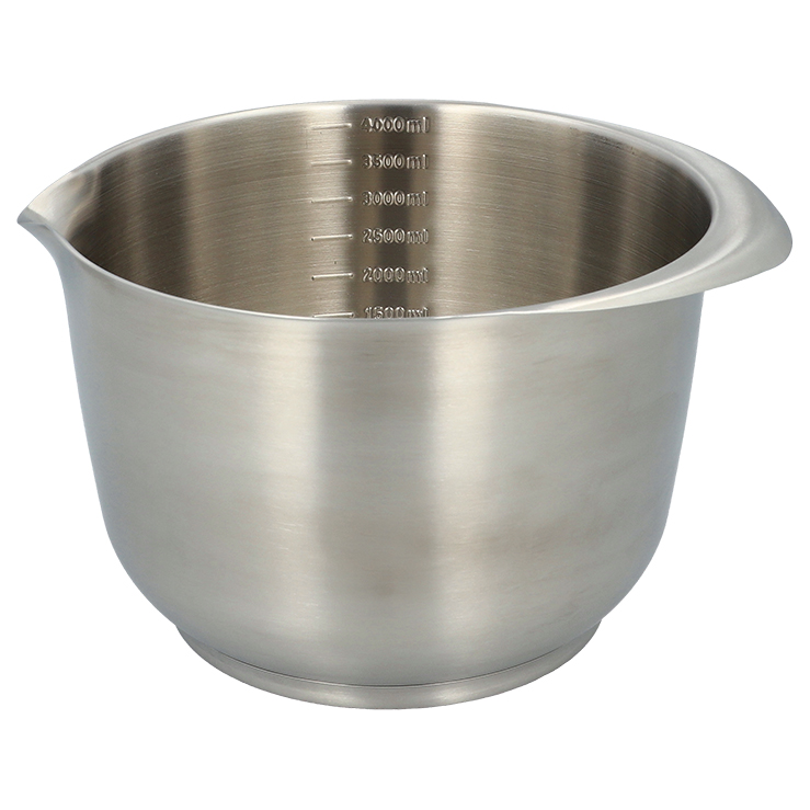 Edelstahl-Schüsselset – 4 Stück, 24 Cm, Metall-Schüsseln Mit Rand