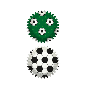 Birkmann - Mini-Papierbackfoermchen-Fussball-100 - 444874